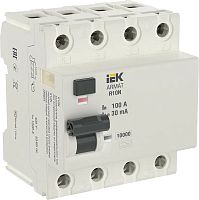 Выключатель дифференциального тока УЗО IEK ARMAT R10N 4п 100А 30мА 10кА тип AC картинка